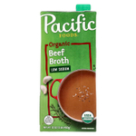 Pacific Foods, органический говяжий бульон, с низким содержанием натрия, 907 г (32 унции)