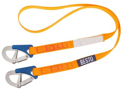 Страховочный линь с двумя карабинами и индикатором перегрузки (10268261)