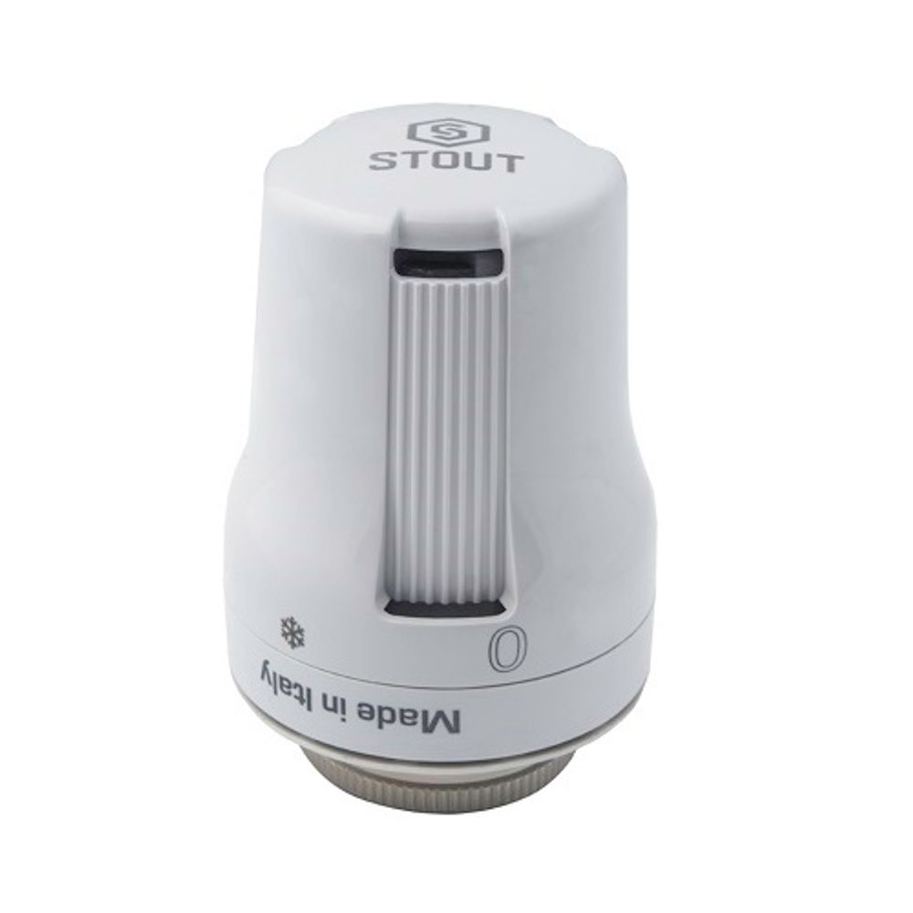 Головка термостатическая STOUT - M30x1.5 (регулировка 2-29°C, цвет белый)