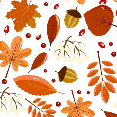 лесной  с листьями и ягодами