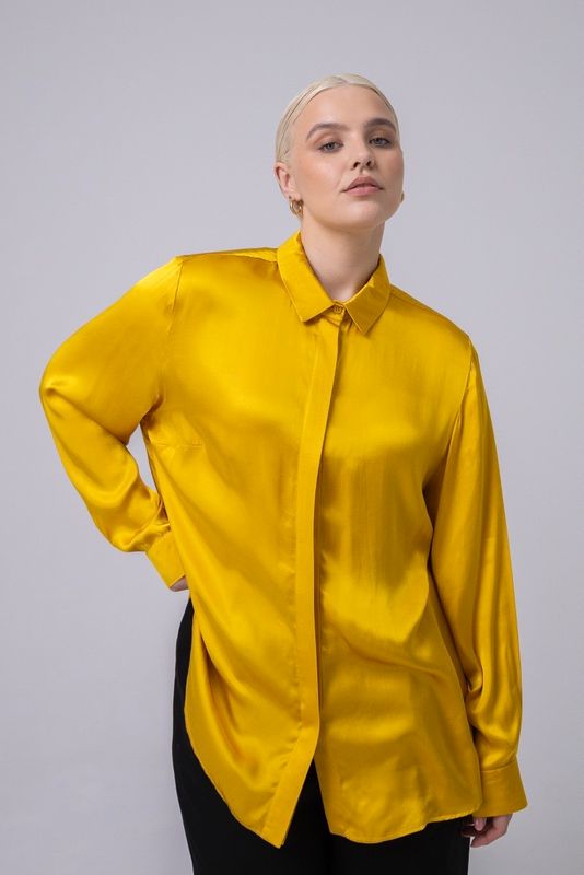 Блузка из вискозы, желтый