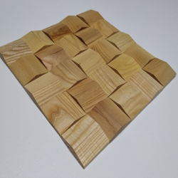 Деревянная мозаика для стен Wood Mosaic Ясень Призма
