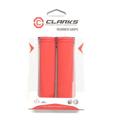 Ручки .С98-130 на руль  резиновые 130мм красные CLARK`S NEW