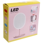 Зеркало настольное с подсветкой на подставке «SVETi», цвет белый, USB, 28*18см