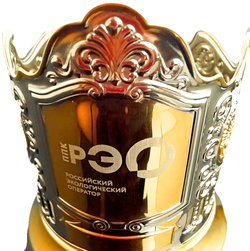 Чайный набор с подстаканником с позолочением  и индивидуальной гравировкой в шкатулке на заказ