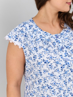 Ночная сорочка С-007/белый-букетик