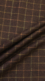 Шерсть костюмно-плательная коричневая в клетку