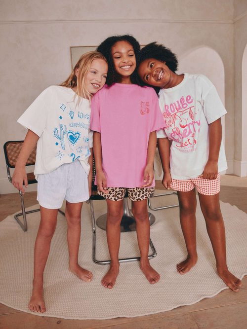 Пижама для девочки Next AC2-735, 3 шт., Розовый, Голубой, Бежевый