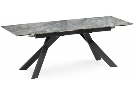 Керамический стол Woodville Хилбри 140(200)х80х76 оробико, черный, ножки черные