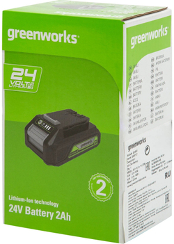 Аккумулятор GREENWORKS G24B2 24V,2 А.ч,LED индикатор,Li-ion (2926707)