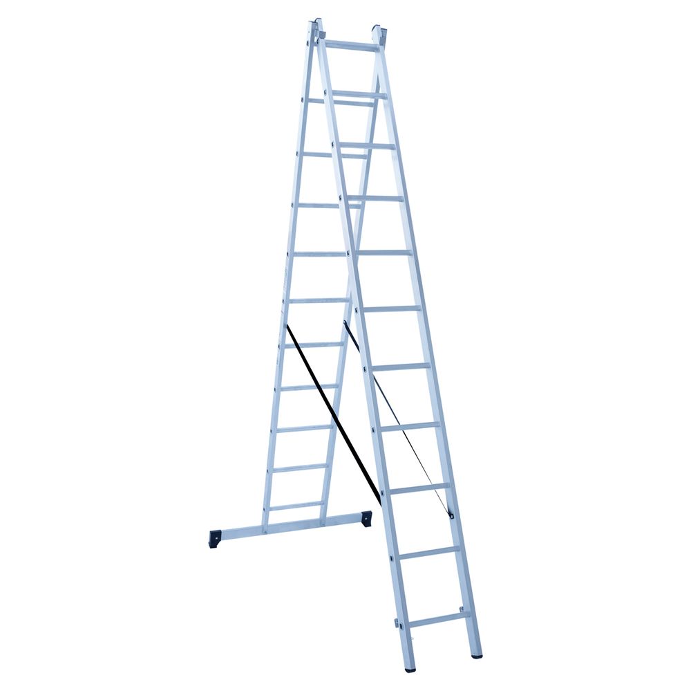 ЛЕСТНИЦА-СТРЕМЯНКА 2 СЕКЦИИ ПО 11 СТУПЕНЕЙ (1) "НОВАЯ ВЫСОТА" NV-1220