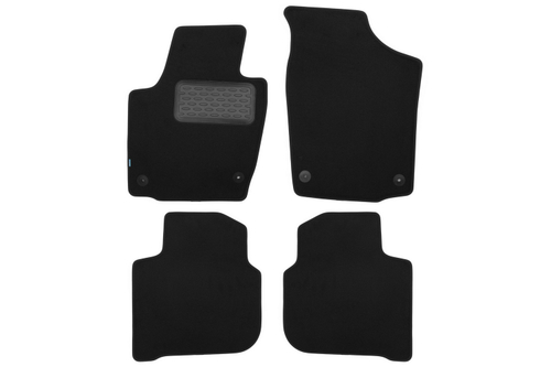 Коврики в салон для SKODA Rapid 2012-2017, 2017-2020, седан, 4 шт.(текстиль) KVR03451722110KH