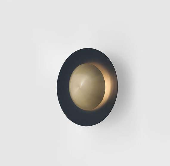 Бра Coss 40 cm черное + диффузор 25 cm латунь