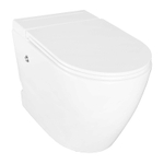 Унитаз импульсный Azario 360х570х450 напольный, полукруглый, быстросъемное сиденье микролифт (AZ102)