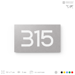 Номер на дверь 315, табличка на дверь для офиса, квартиры, кабинета, аудитории, склада, серая 120х70 мм, Айдентика Технолоджи