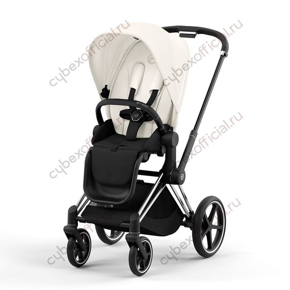 Прогулочная коляска Cybex Priam IV Off White шасси Chrome Black