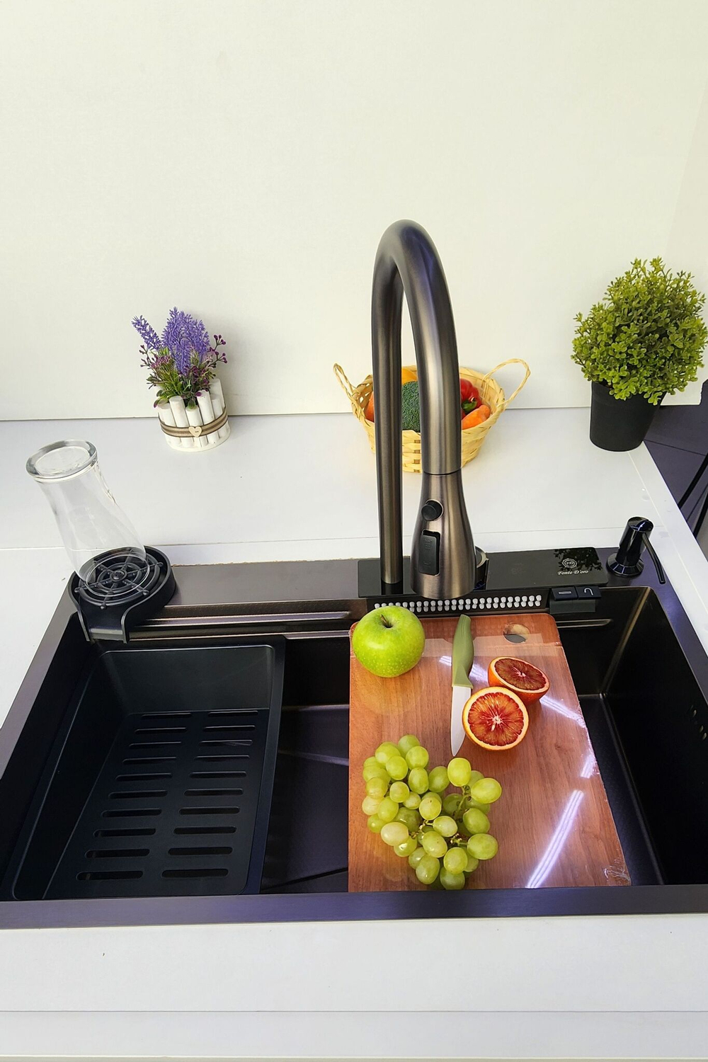 Многофункциональная кухонная мойка из нержавеющей стали BZ9953QH цвета Графит