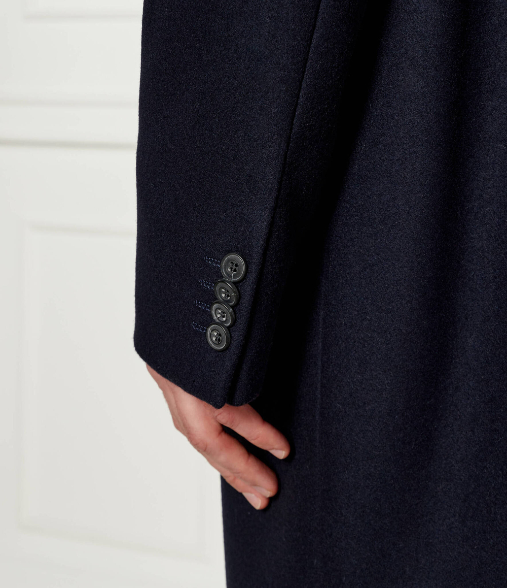 Шерстяное пальто Milogan2441 HUGO - темно-синий(50528836)