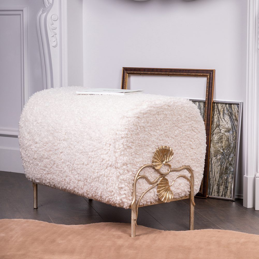 Банкетка Нимфея Какао Айвори