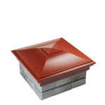 Колпак полимеркомпозитный Monblan 385*385 (1,5 кирпича) красный