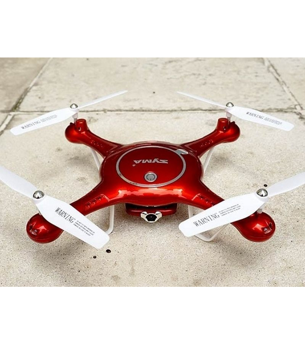 Р/У квадрокоптер Syma X5UW с FPV трансляцией Wi-Fi (HD), барометр 2.4G RTF красный