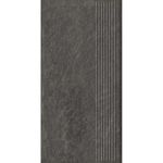 Paradyz Carrizo Bazalt - Ступень простая структурная с насечками 300x600