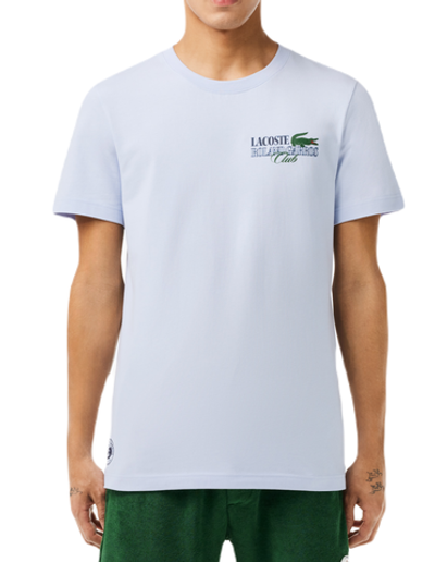 Мужская теннисная футболка Lacoste Roland Garros Edition Sport Cotton T-shirt - phoenix blue