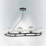 815287 Люстра BARI 8х10W(led) G9 ЧЕРНЫЙ МАТОВЫЙ/ЗОЛОТО