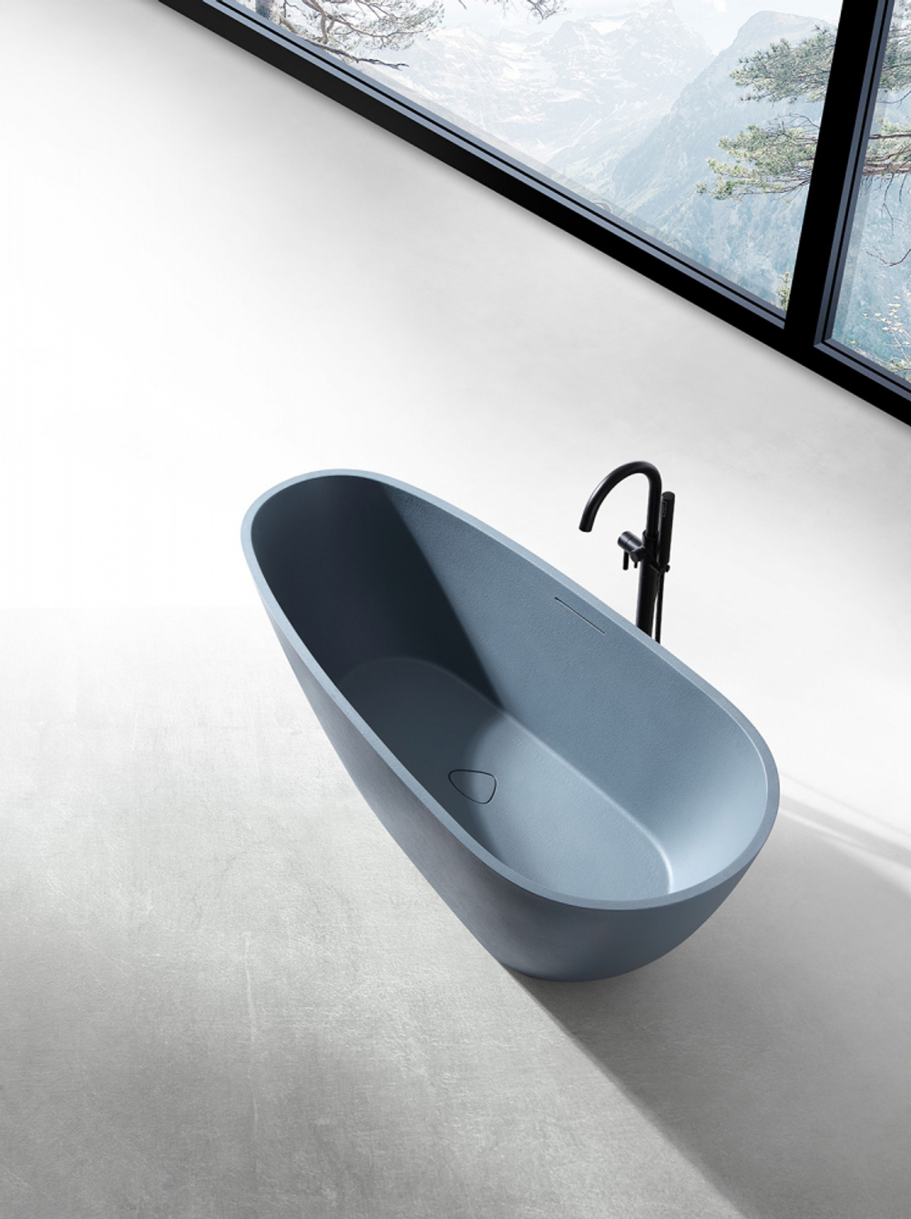 Ванна из искусственого камня ABBER Dortmund AM9911G серая