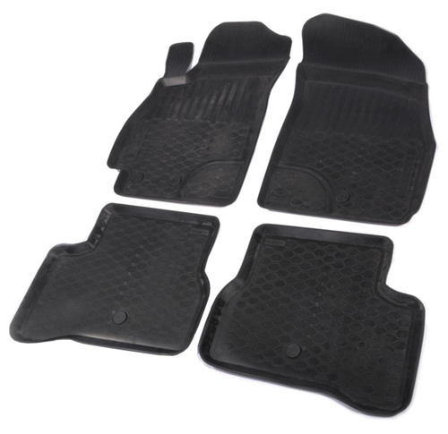 Коврики в салон автомобиля Rival для Hyundai Accent II поколение седан 1999-2003/Accent II поколение ТагАЗ седан 2001-2012, полиуретан, с крепежом, 4 части, 12311001