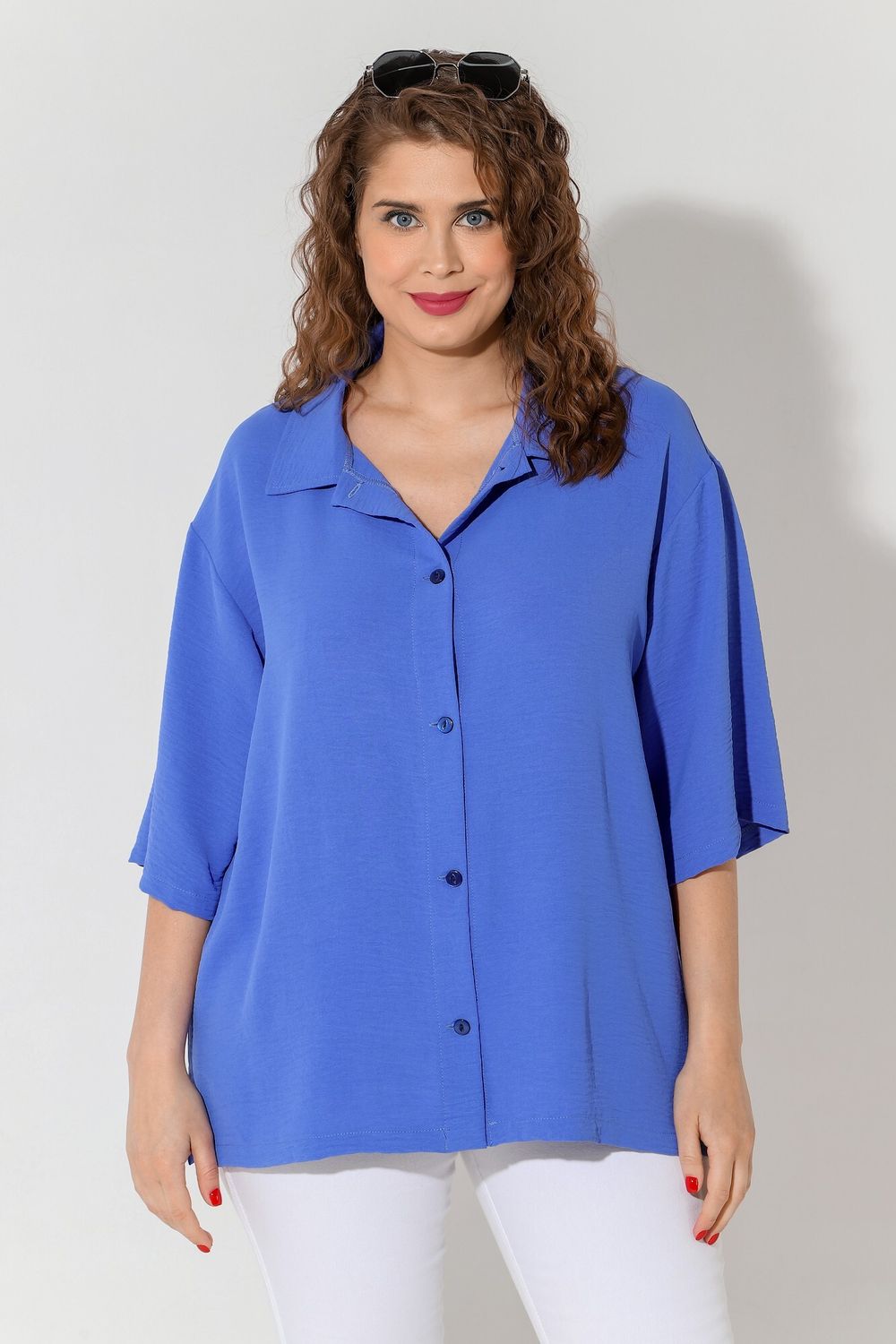 Блуза Жаркий сезон-1 Виотекс СИНИЙ