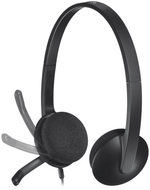 Компьютерная гарнитура Logitech USB Headset H340, черный
