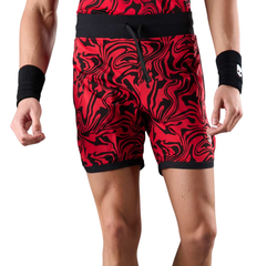 Мужские теннисные шорты Hydrogen Chrome Tech Shorts - красный