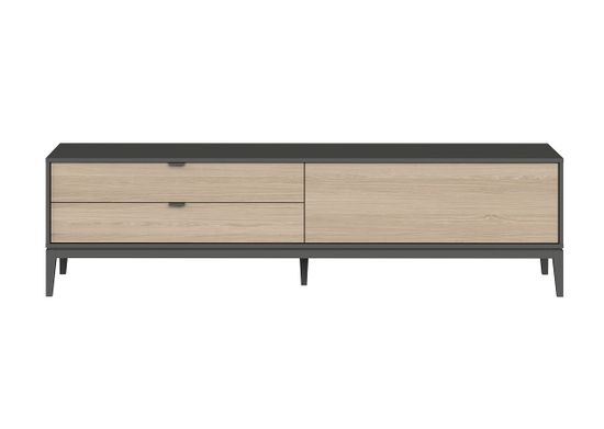 Тумба Fjord 1 дверь 2 ящика (темно-серый)