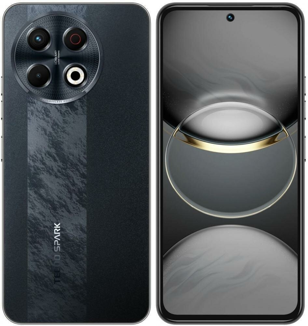 Смартфон TECNO SPARK 30 Pro 8/128ГБ (Ростест), Dual nano SIM, Obsidian Edge