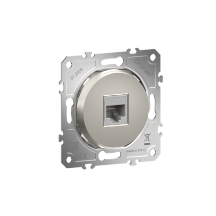 Розетка компьютерная RJ45 cat.5e на 1 порт,  цвет шампань,  серия D16,  Donel