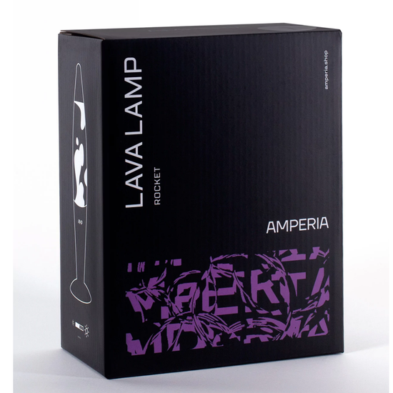 Лава лампа Amperia Rocket Белая, Фиолетовая, корпус белый (35 см)