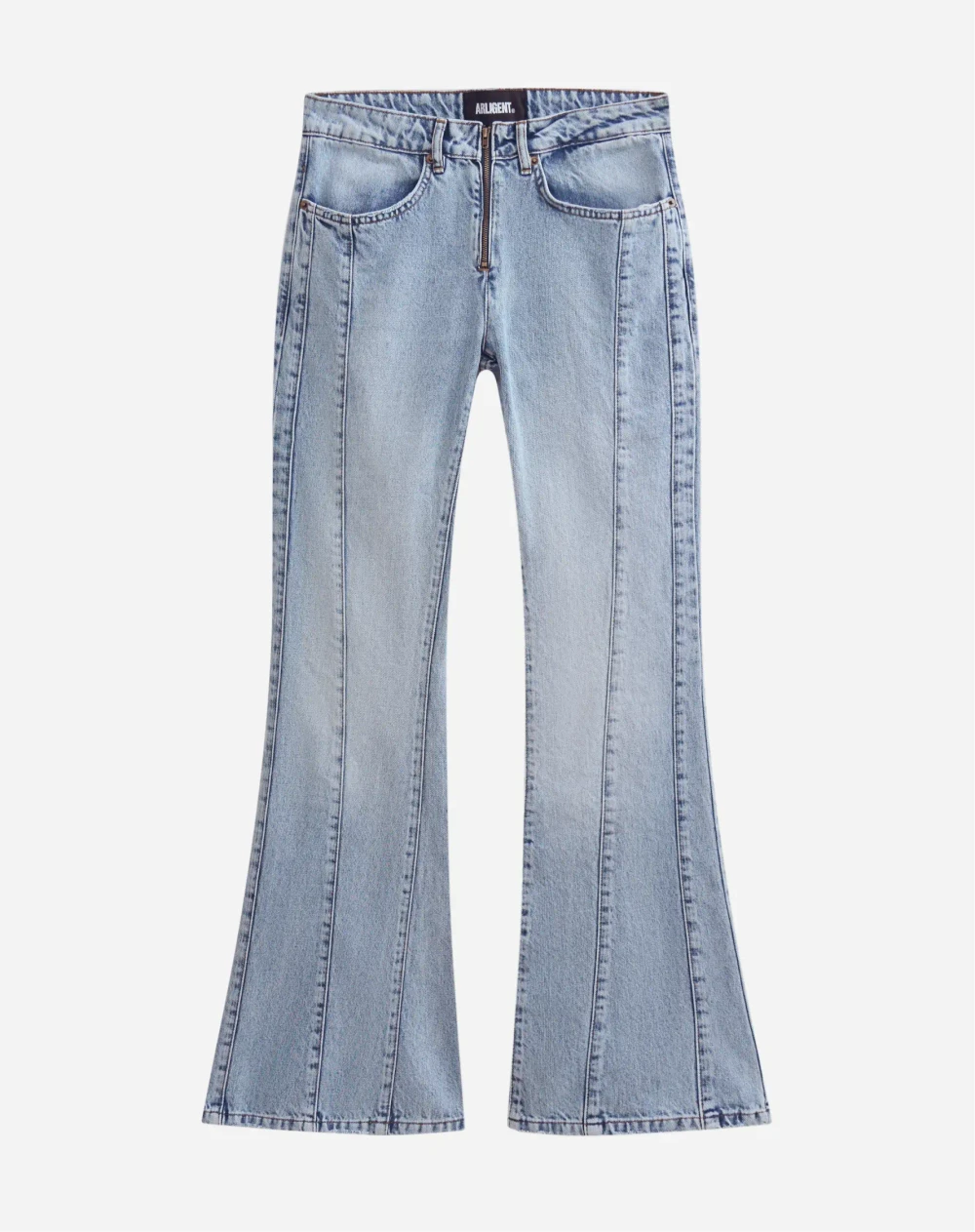 Джинсы клеш с бархатным покрытием