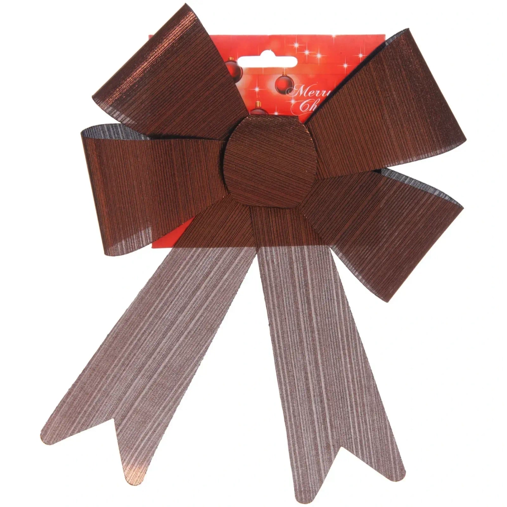 Бант на ёлку «Элегант» 23*29 см, Черный шоколад