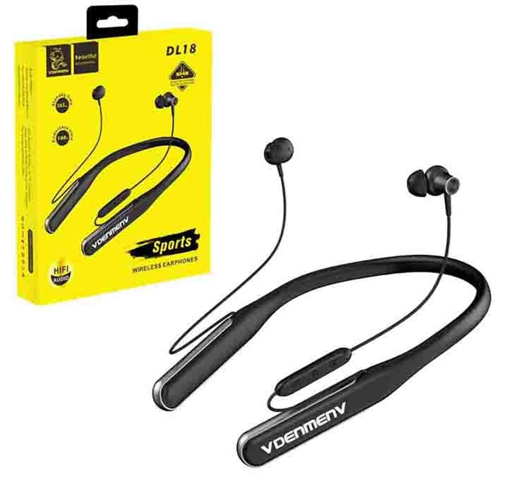 Спортивные наушники Bluetooth DENMEN DL18 (черный)