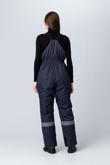 Костюм зимний женский "Вектрон-2" СОП У. полукомбинезон (черный/красный/серый)