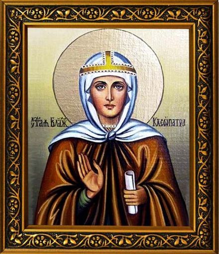 Клеопатра Палестинская Святая Блаженная. Икона на холсте.