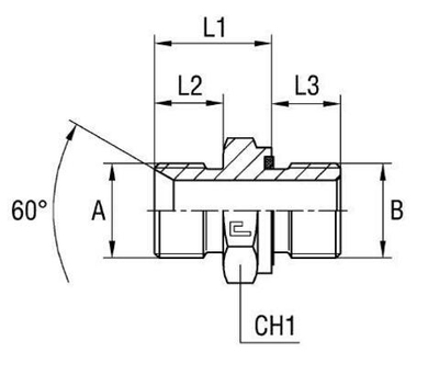 Штуцер FE BSP 1/4 - BSP 1/4