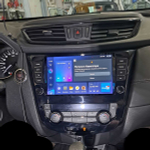 Магнитола для Nissan X-Trail T32, Qashqai J11 2014-2022 (климат, рамка большая с кнопками) - FarCar BM9-7015F4 монитор 9" QLED на Android 13, TS10, 4Гб+32Гб, CarPlay, 4G SIM-слот