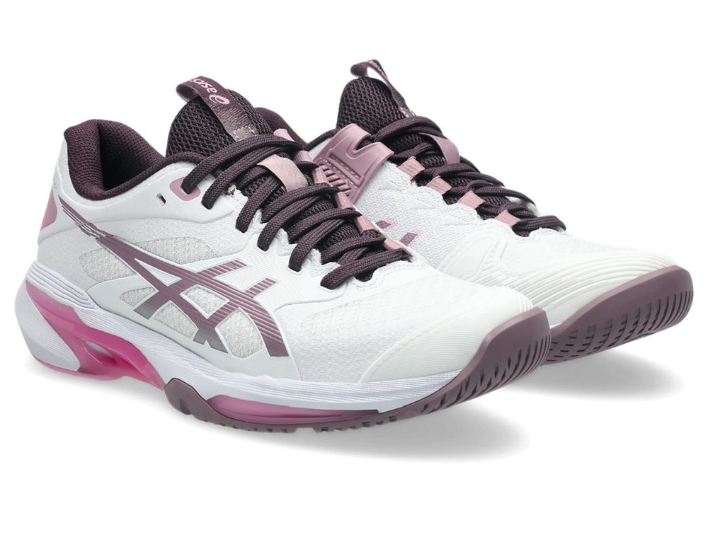Женские Кроссовки теннисные Asics Solution Speed FF 4 - white/dusty mauve