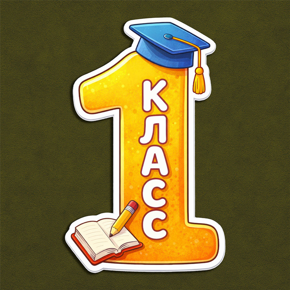 Цифра 1 цветная - декор для фотосессий