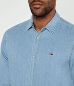 Джинсовая рубашка Tommy Jeans - голубой(DM0DM21146)