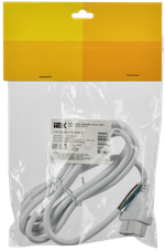 PRO Кабель питания 1,5м белый для PRO светильника светодиодного линейного 1020 и 1022 IEK