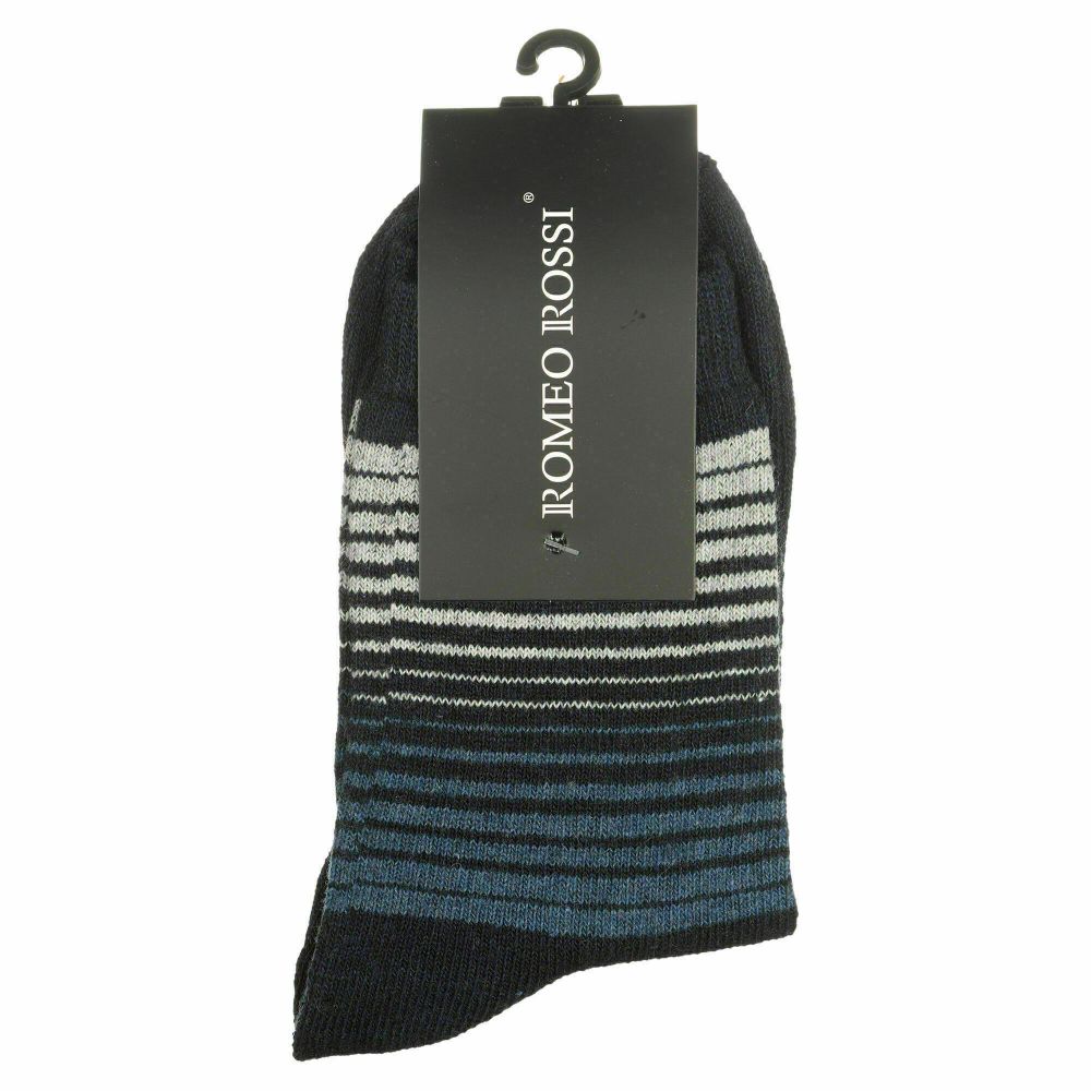 Мужские носки темно-синие ROMEO ROSSI с шерстью 8042-9