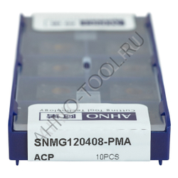 Пластина твердосплавная ISO SNMG120408-PMA ACP10E AHNO по стали, чистовая